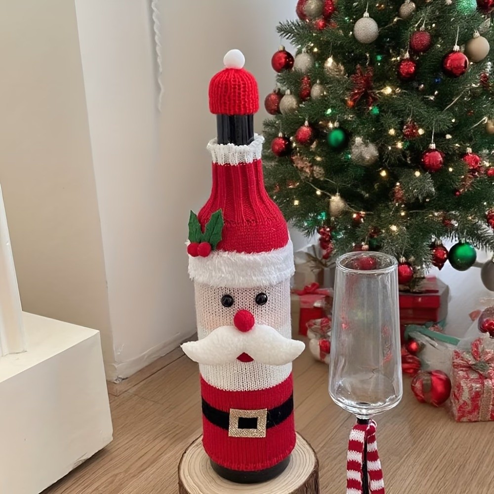 Knitted Wine Bottle Cover with - Wine Beer Hat 评论和价格